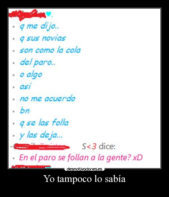 Yo tampoco lo sabía -