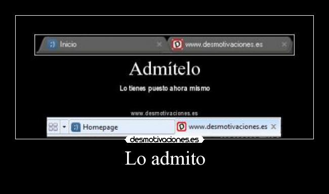Lo admito -