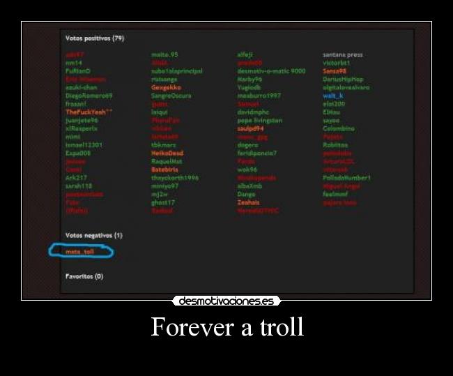 carteles forever troll desmotivaciones