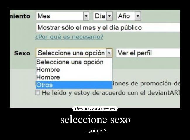 seleccione sexo - 
