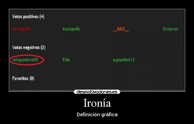 Ironía - Definición gráfica