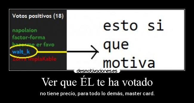 Ver que ÉL te ha votado -