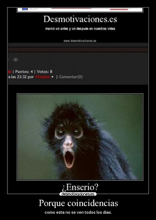 Porque coincidencias -