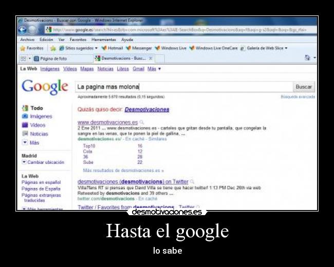 Hasta el google -