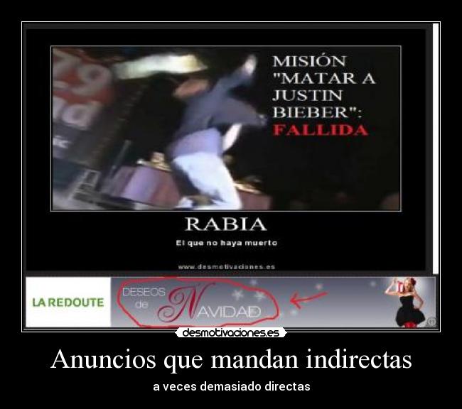 Anuncios que mandan indirectas -