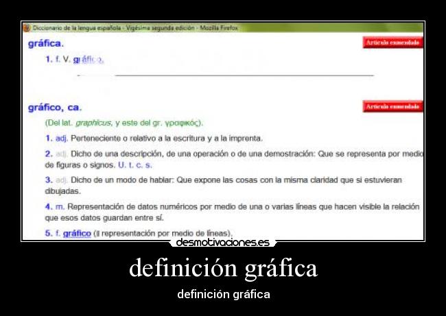 definición gráfica -