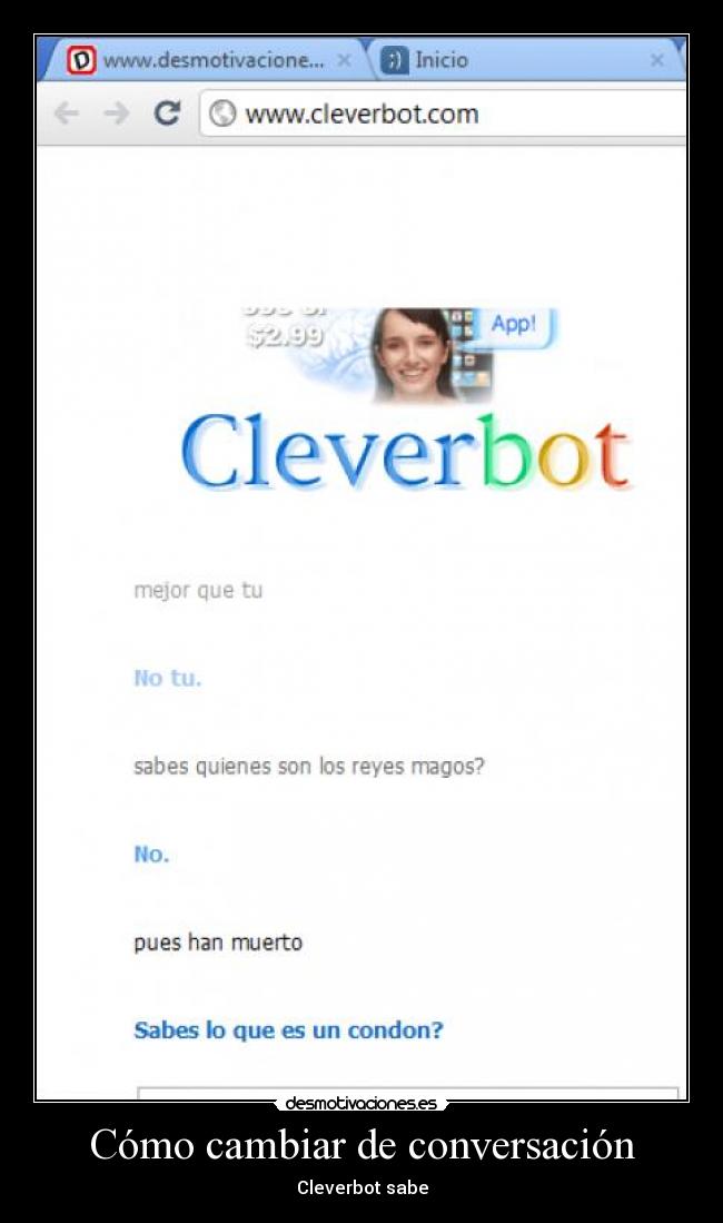 Cómo cambiar de conversación - Cleverbot sabe