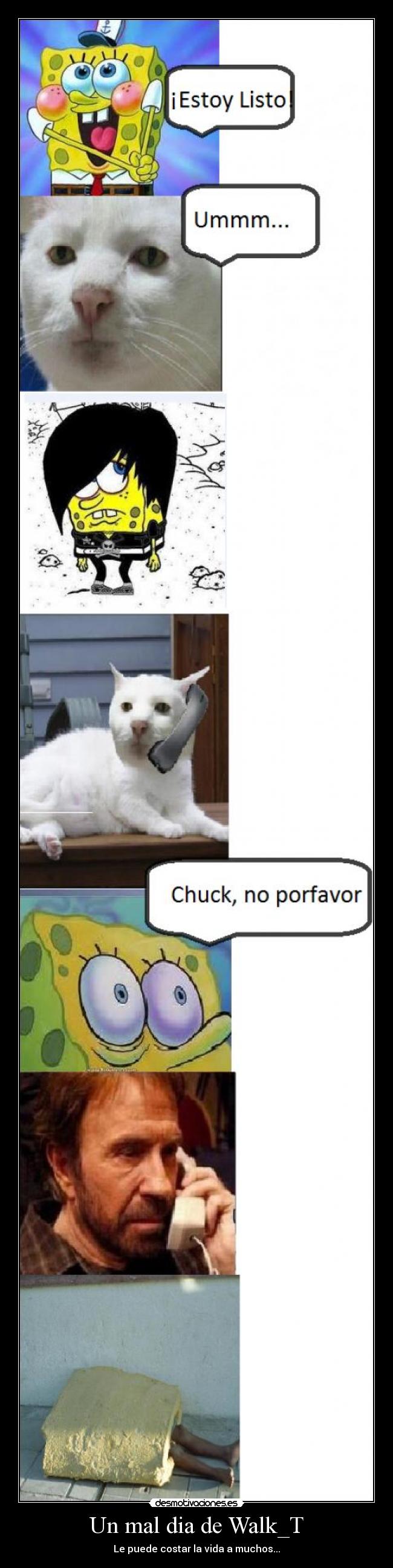 carteles walk_t chuck norris bob esponja desmotivaciones