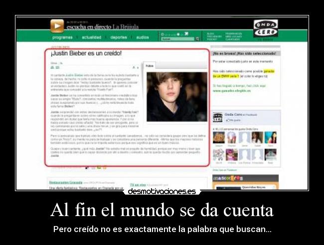 Al fin el mundo se da cuenta -