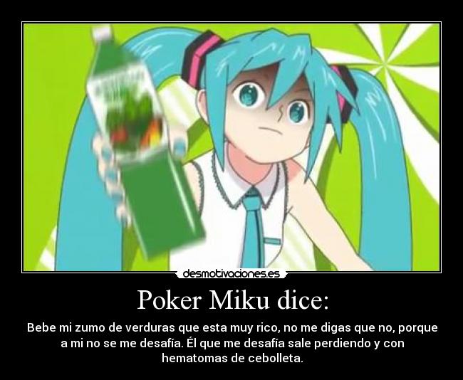Poker Miku dice: -