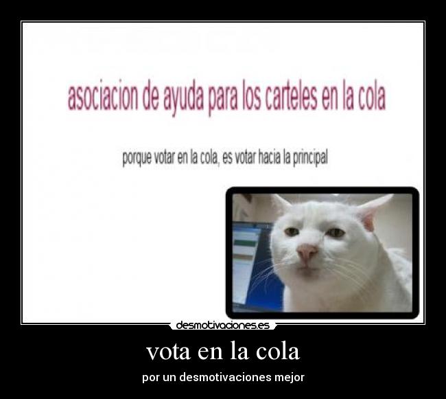 vota en la cola - 