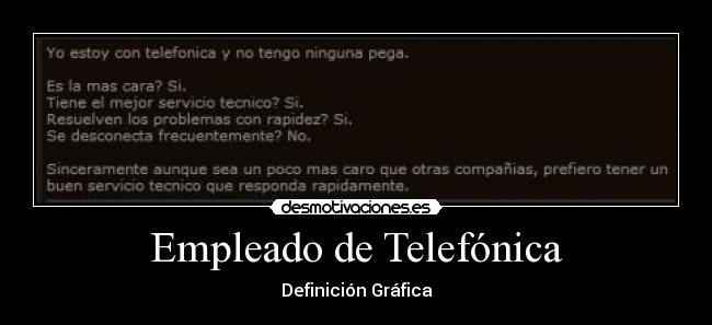Empleado de Telefónica - Definición Gráfica