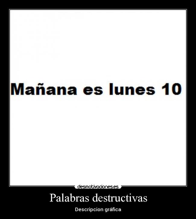 Palabras destructivas -
