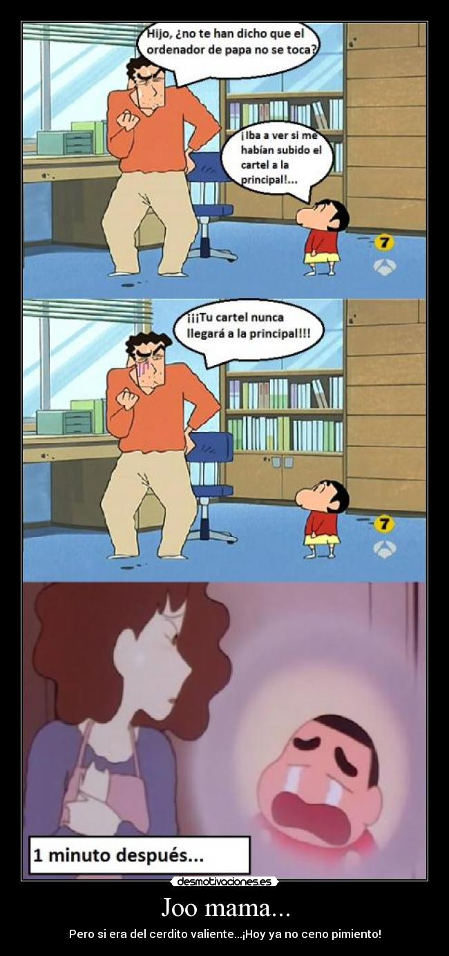 Joo mama... - Pero si era del cerdito valiente...¡Hoy ya no ceno pimiento!