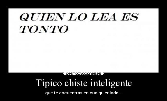 Típico chiste inteligente - 