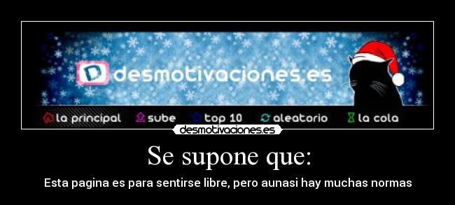 Se supone que: -