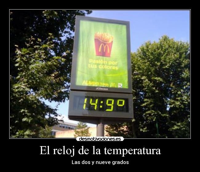 El reloj de la temperatura - 
