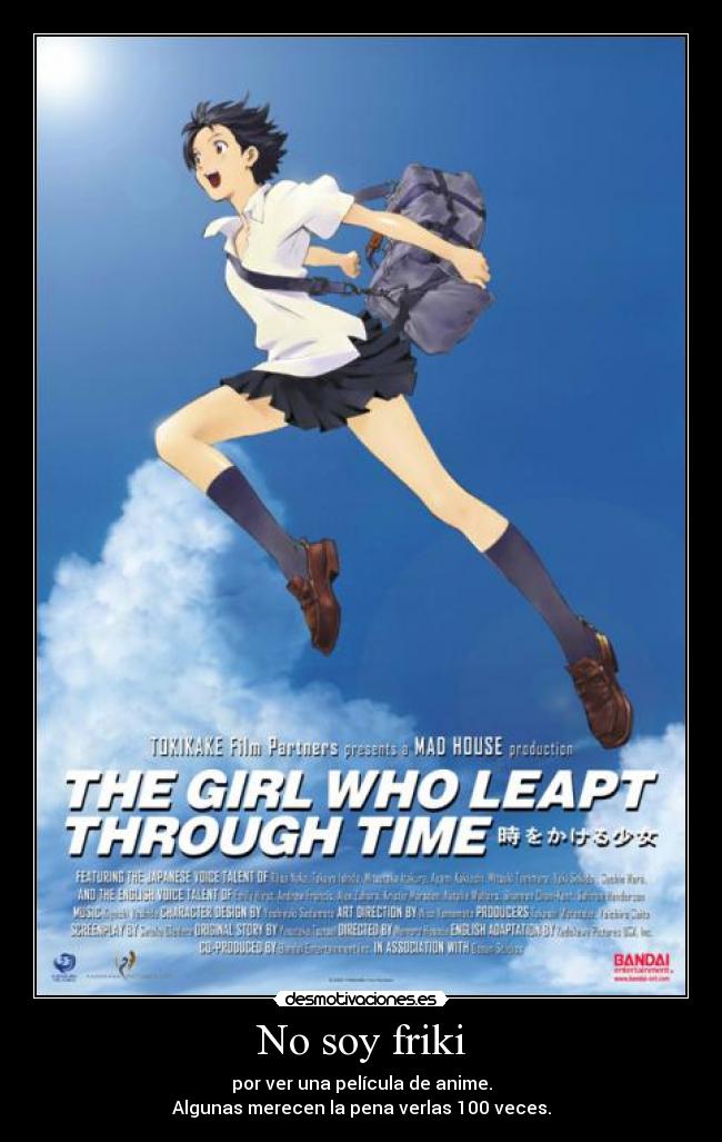 carteles the girl who leapt through time chica que saltaba tiempo desmotivaciones
