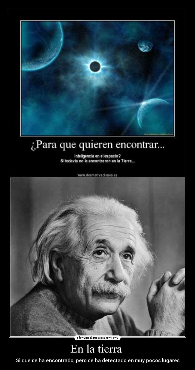 carteles einstein tierra desmotivaciones