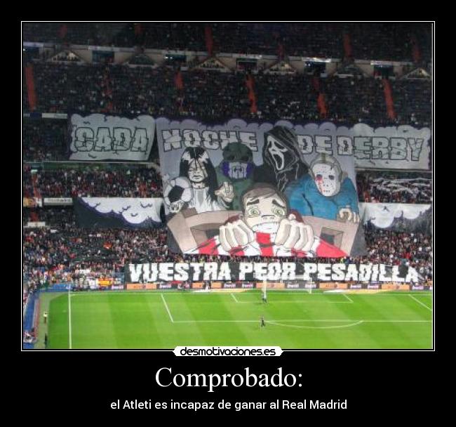 Comprobado: - el Atleti es incapaz de ganar al Real Madrid