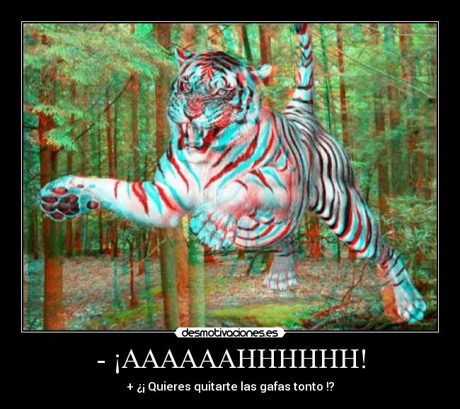 - ¡AAAAAAHHHHHH! - + ¿¡ Quieres quitarte las gafas tonto !?