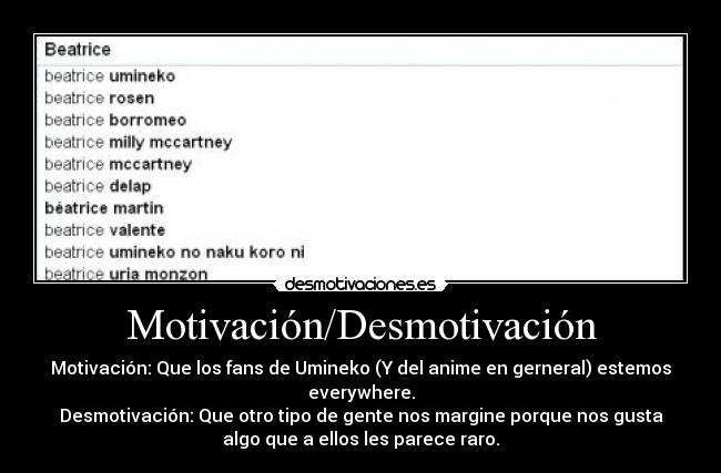 Motivación/Desmotivación -
