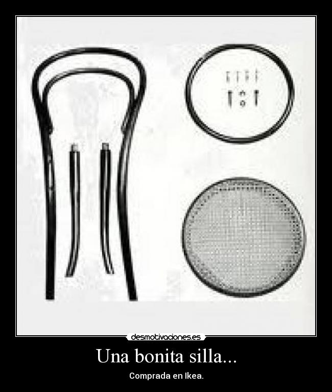 Una bonita silla... - Comprada en Ikea.