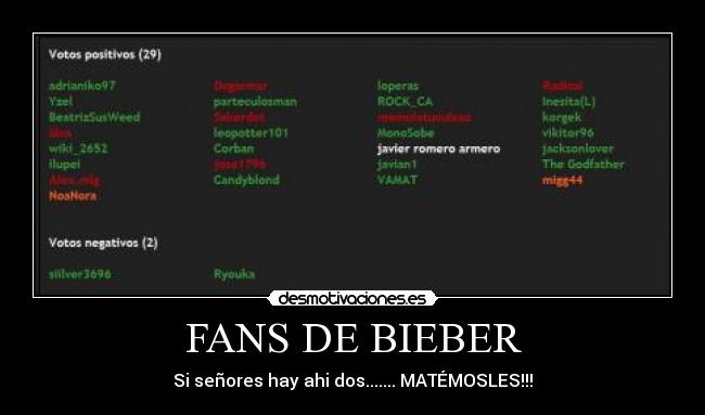 FANS DE BIEBER -