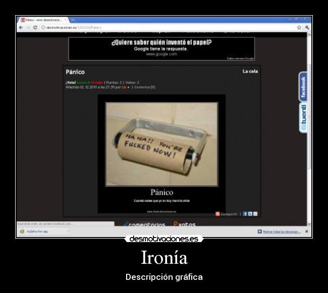 Ironía - Descripción gráfica