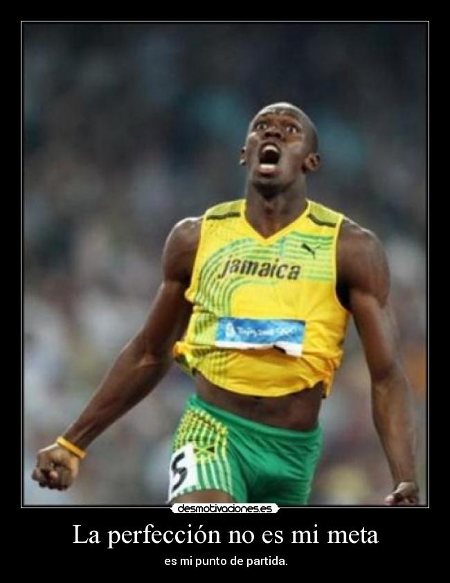 La perfección no es mi meta -