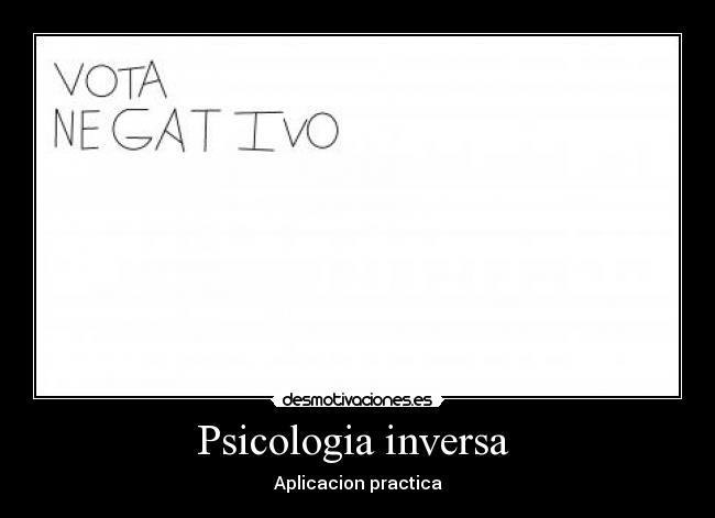 Psicologia inversa  - 