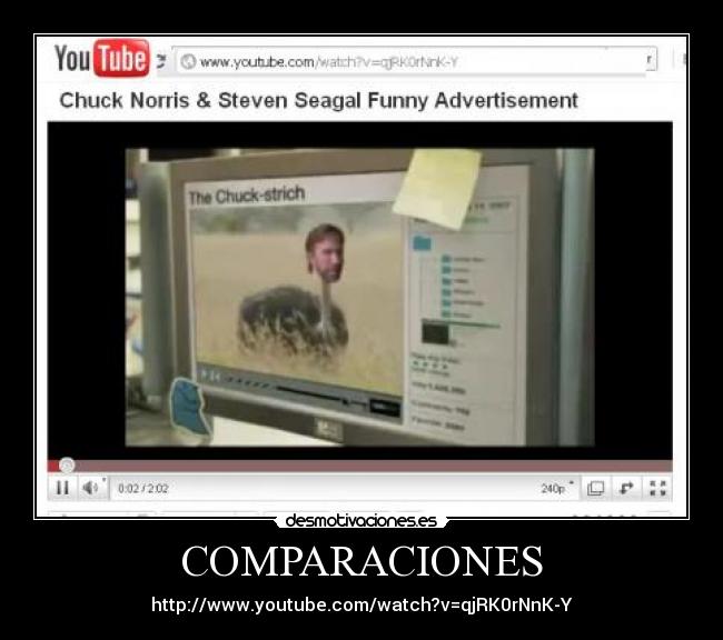 COMPARACIONES - http://www.youtube.com/watch?v=qjRK0rNnK-Y