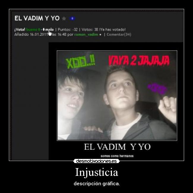 Injusticia - descripción gráfica.