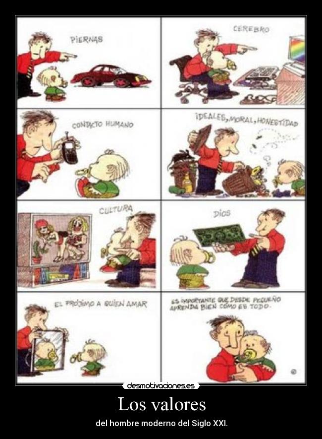 Los valores - del hombre moderno del Siglo XXI.