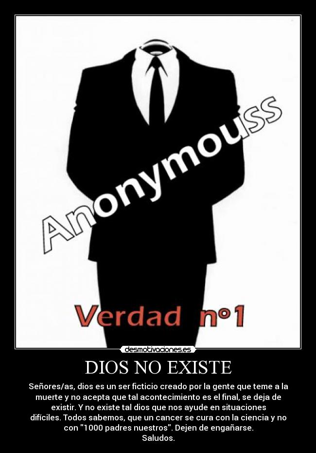 DIOS NO EXISTE -