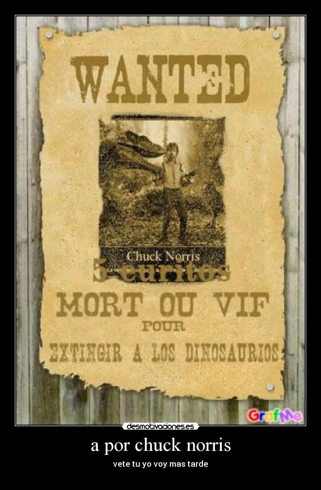 a por chuck norris - vete tu yo voy mas tarde