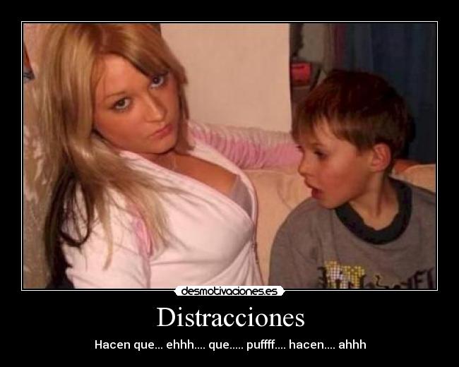 carteles distracciones escote nino desmotivaciones