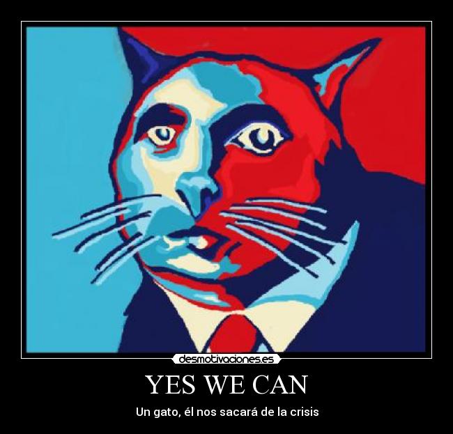 YES WE CAN - Un gato, él nos sacará de la crisis