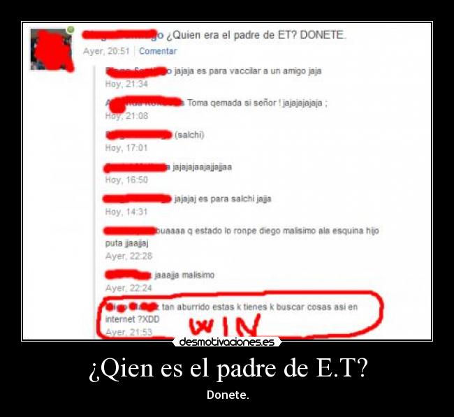 ¿Qien es el padre de E.T? -