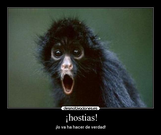 ¡hostias! - ¡lo va ha hacer de verdad!