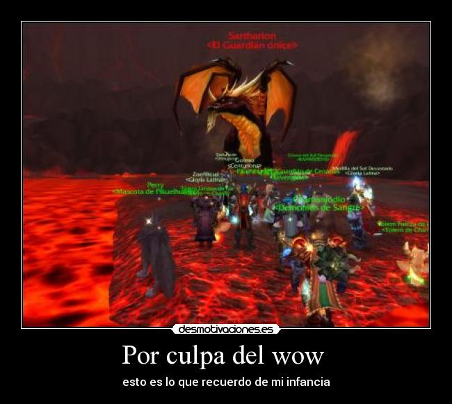 Por culpa del wow -
