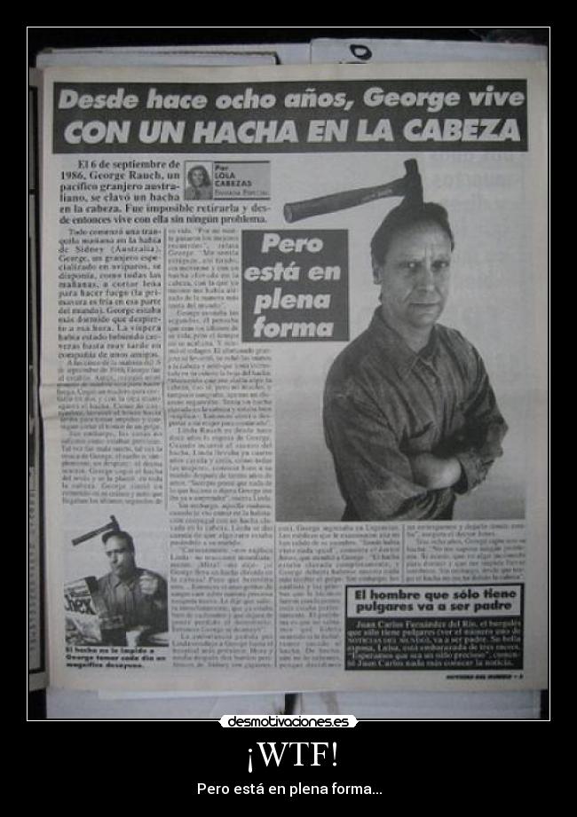 ¡WTF! - Pero está en plena forma...