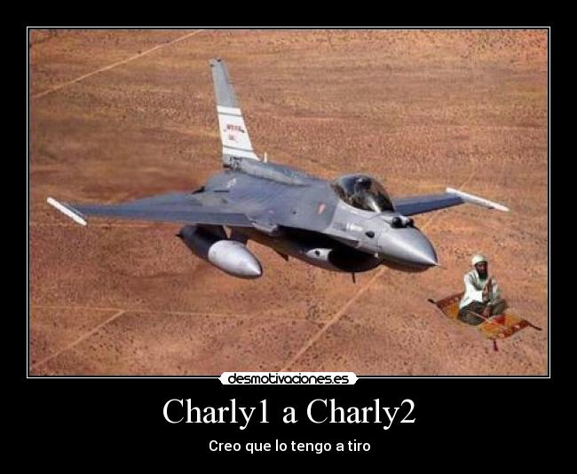 carteles charly tiro disparar avios sadan rob desmotivaciones