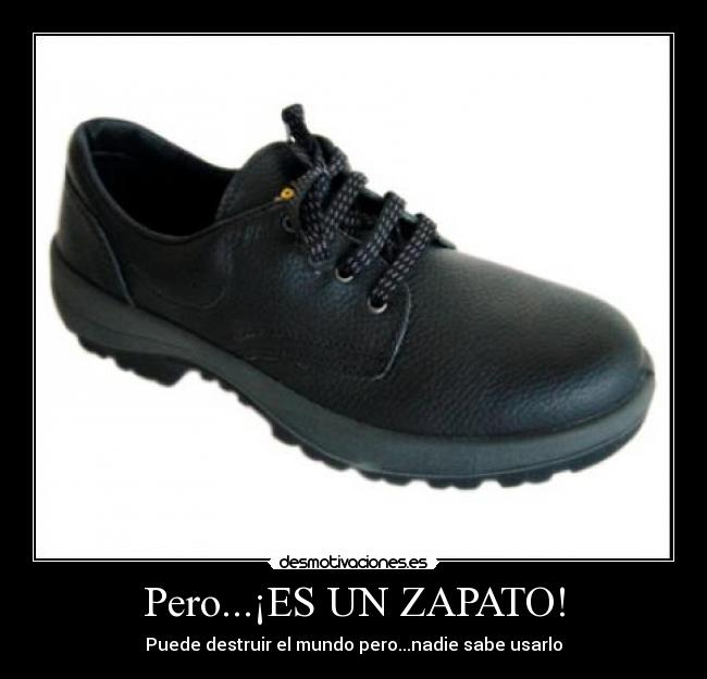 Pero...¡ES UN ZAPATO! - Puede destruir el mundo pero...nadie sabe usarlo
