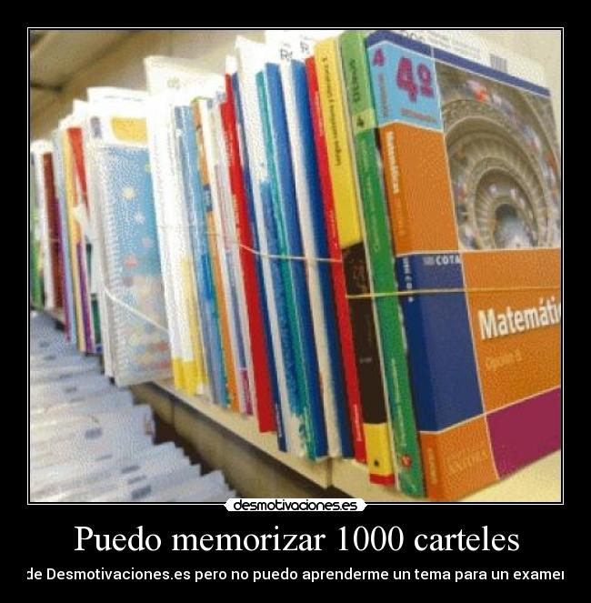 Puedo memorizar 1000 carteles - 