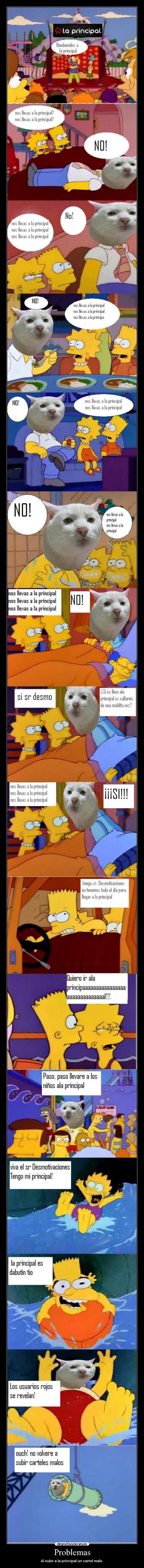 Problemas - Al subir a la principal un cartel malo 
