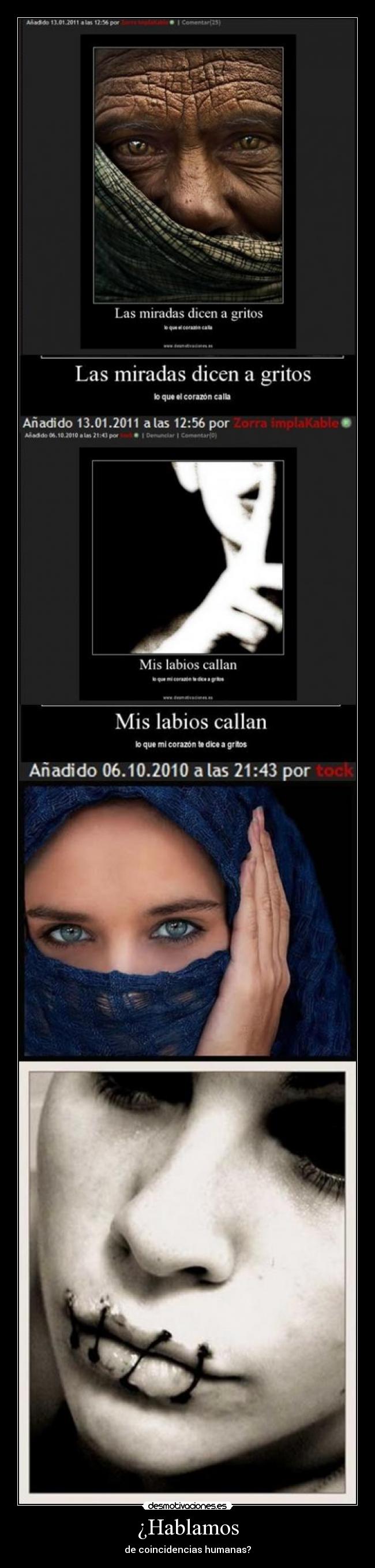 ¿Hablamos - de coincidencias humanas?