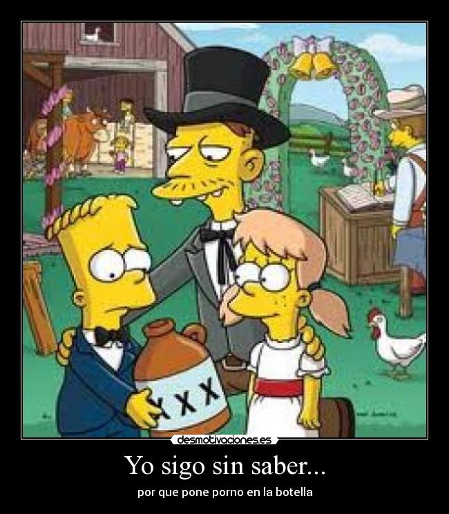 Yo sigo sin saber... - por que pone porno en la botella