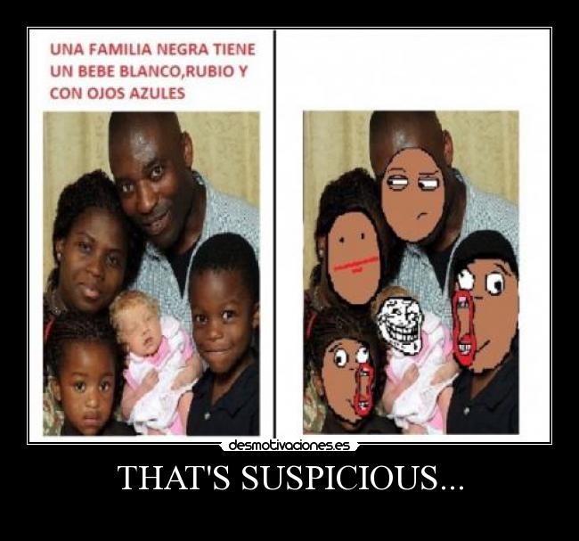 carteles familia negra tiene bebe blanco desmotivaciones