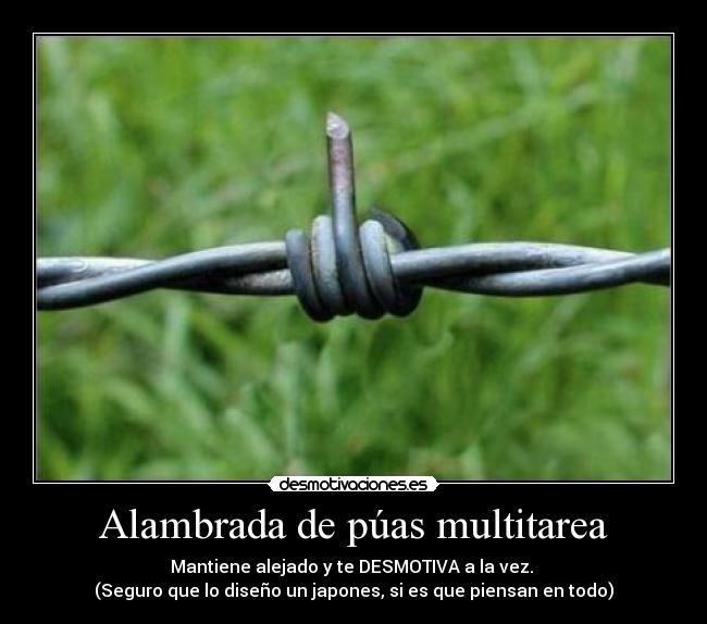 Alambrada de púas multitarea -
